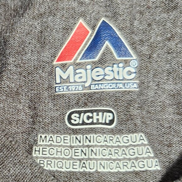 🏈✨💍Majestic NFL Men's New England Patriots Shirt Short Sleeve Gray-S - Picture 2 of 2